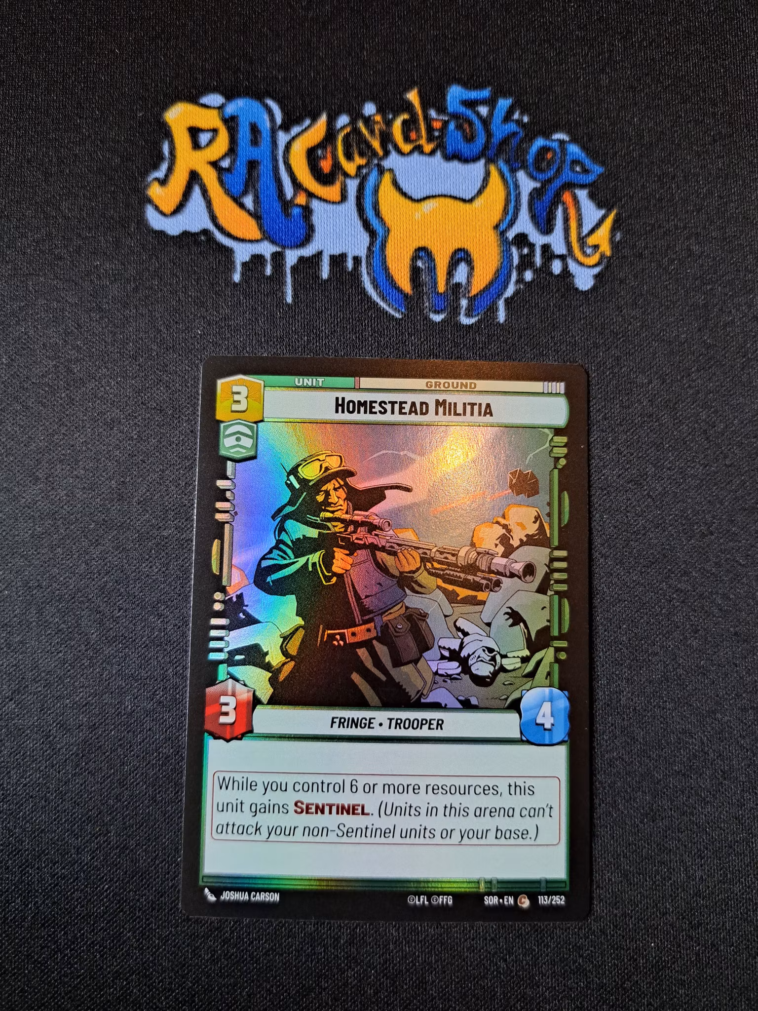 Homestead Militia Common Foil 113/252 Spark of the Rebellion (SOR) Star Wars Unlimited