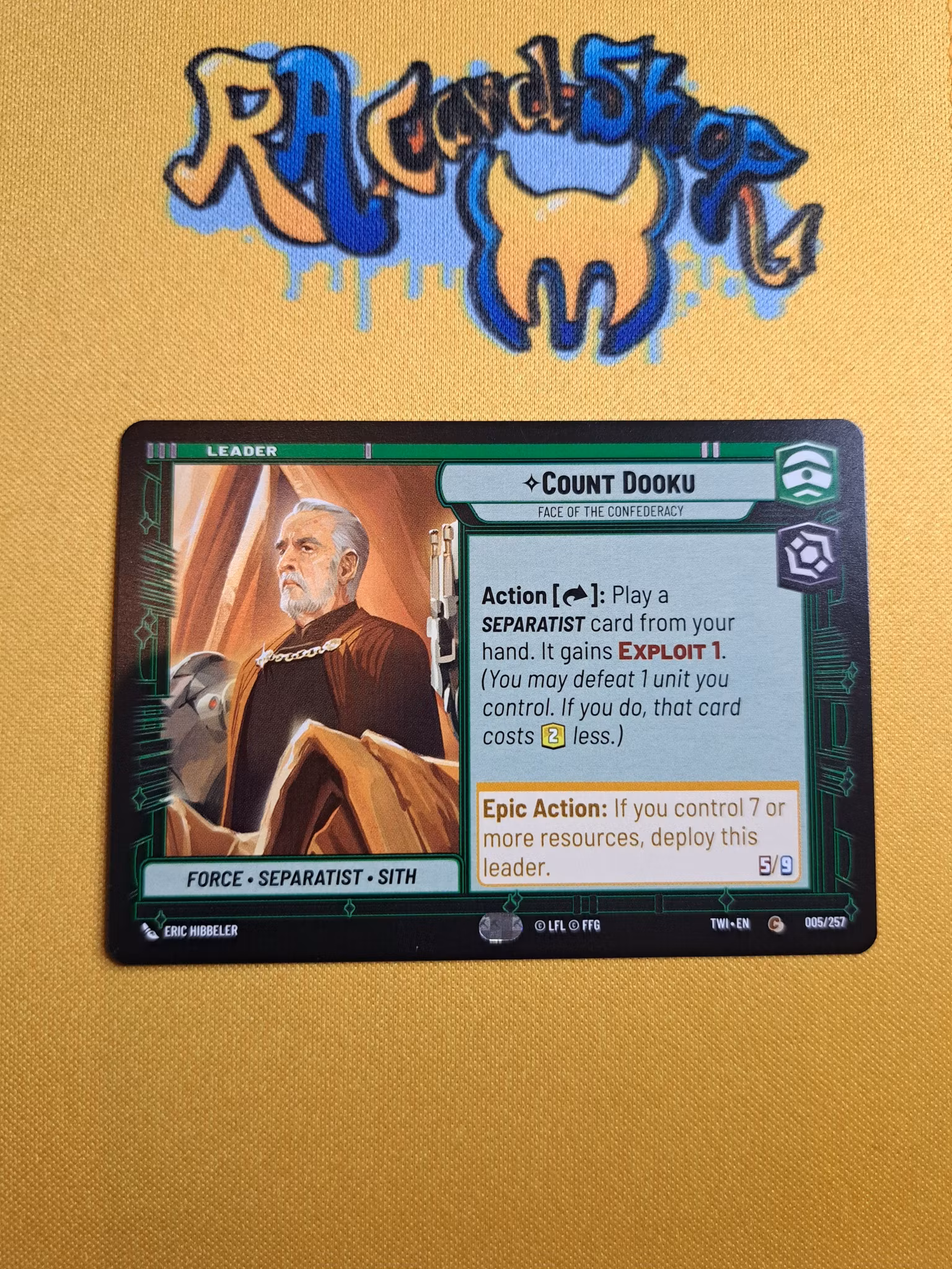 Count Dooku Common 005/257 Leader Twilight of the Republic (TWI) Star Wars Unlimited TCG