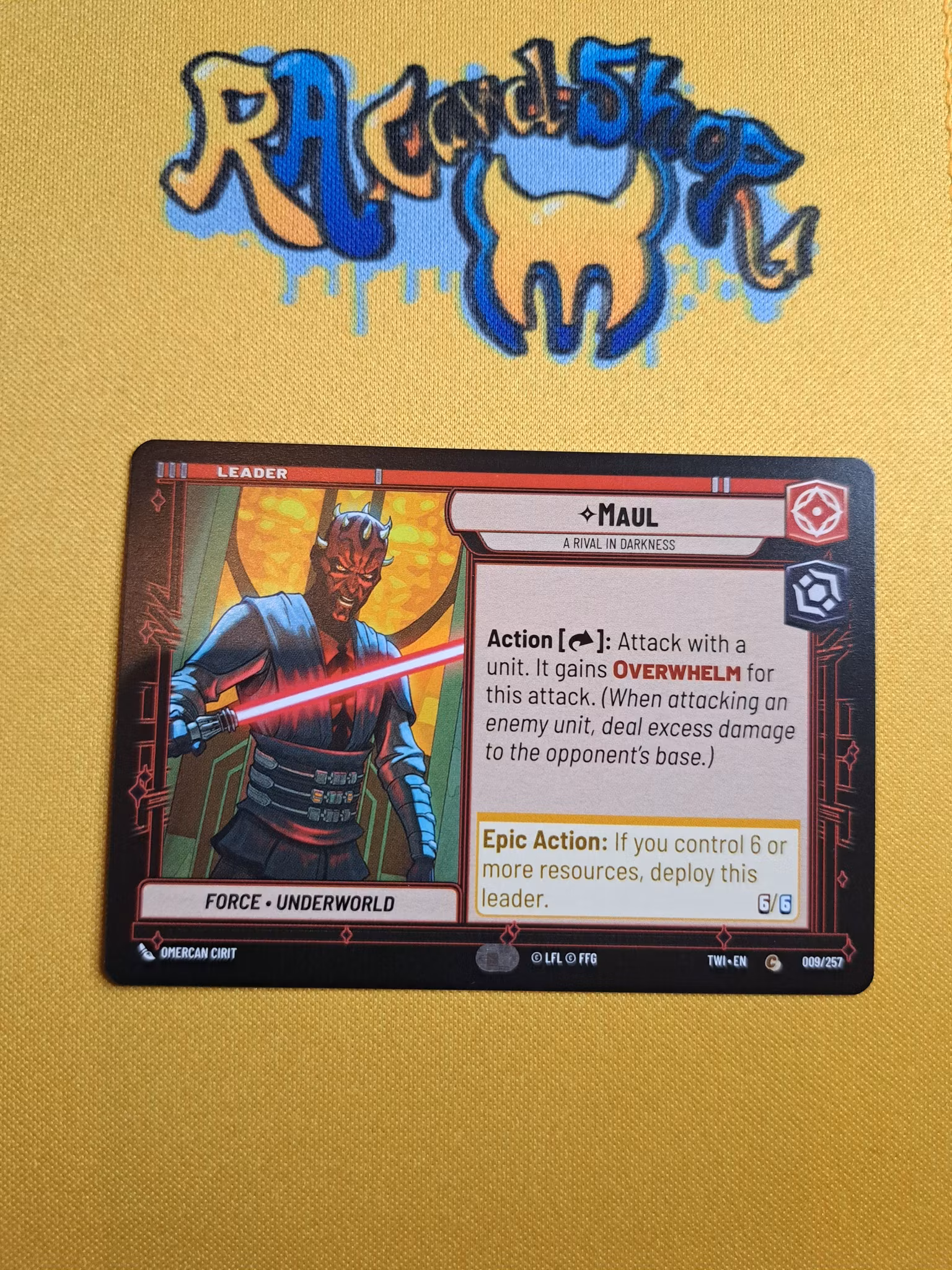 Maul Common 009/257 Leader Twilight of the Republic (TWI) Star Wars Unlimited TCG
