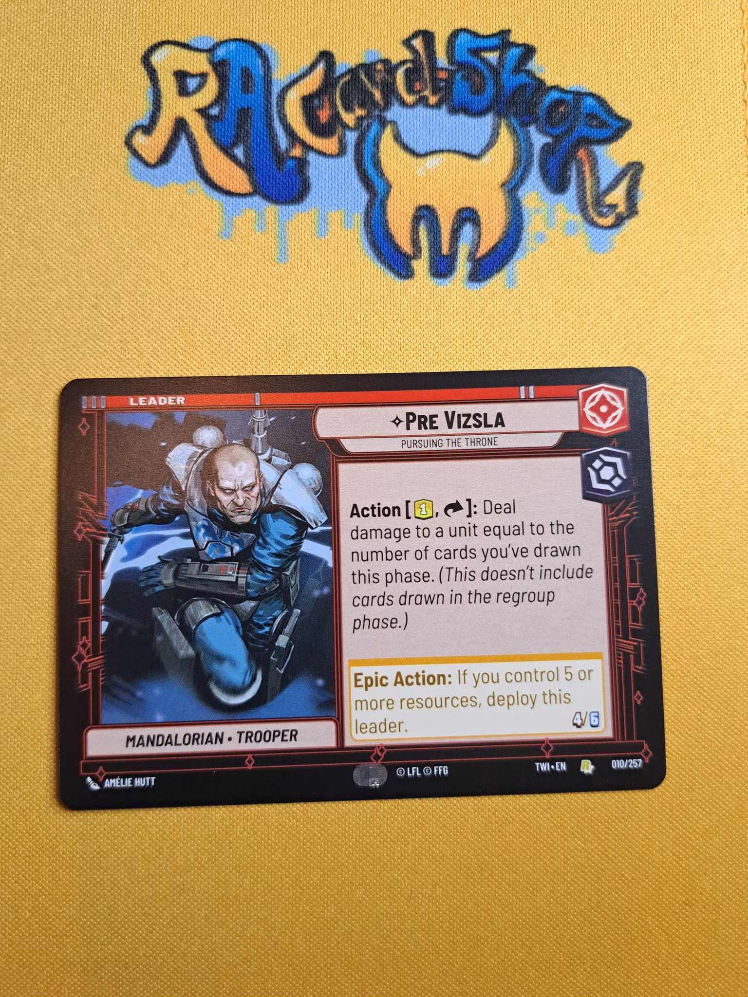 Pre Vizsla Rare 010/257 Leader Twilight of the Republic (TWI) Star Wars Unlimited TCG