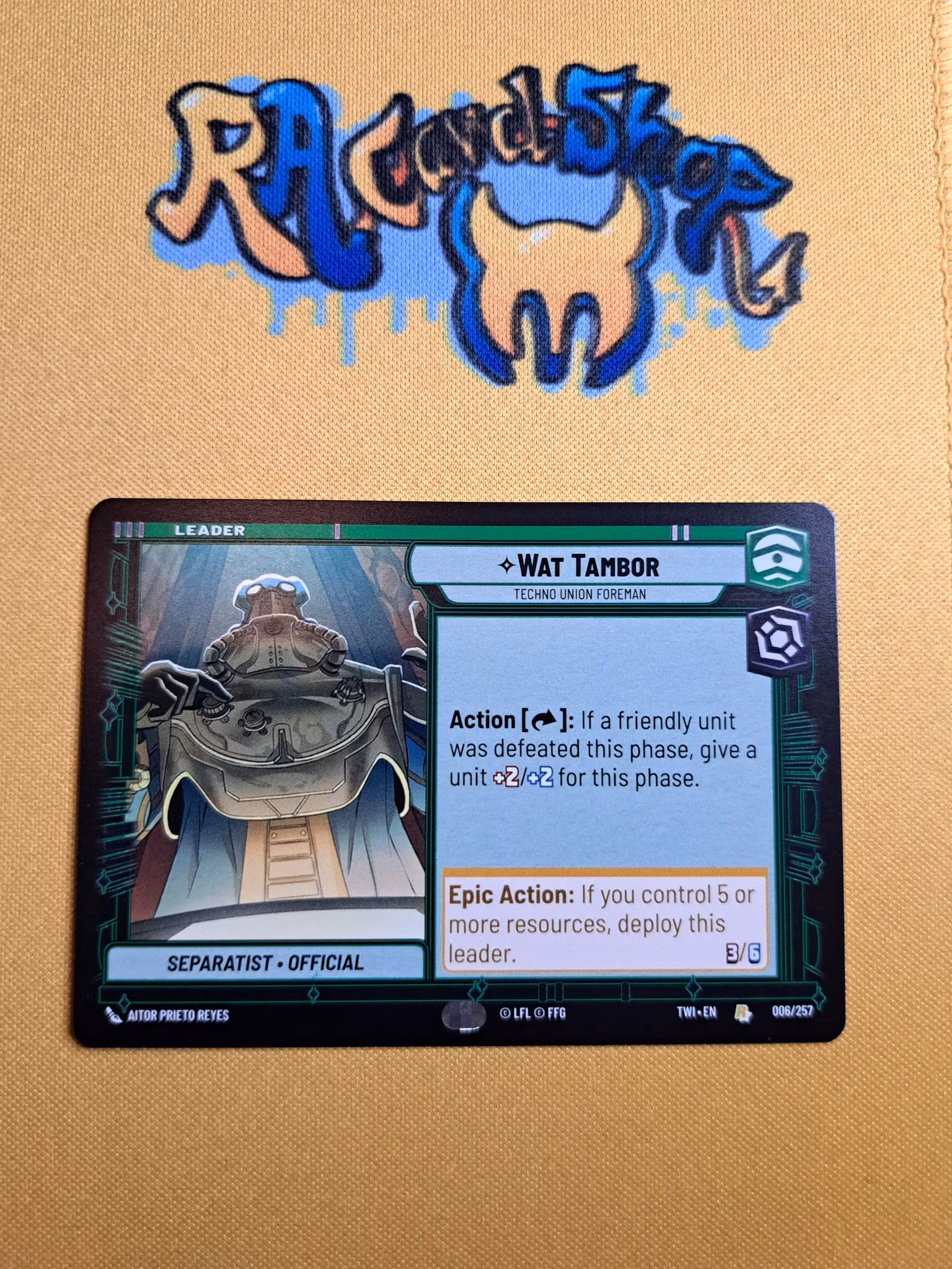 Wat Tambor Rare 006/257 Leader Twilight of the Republic (TWI) Star Wars Unlimited TCG