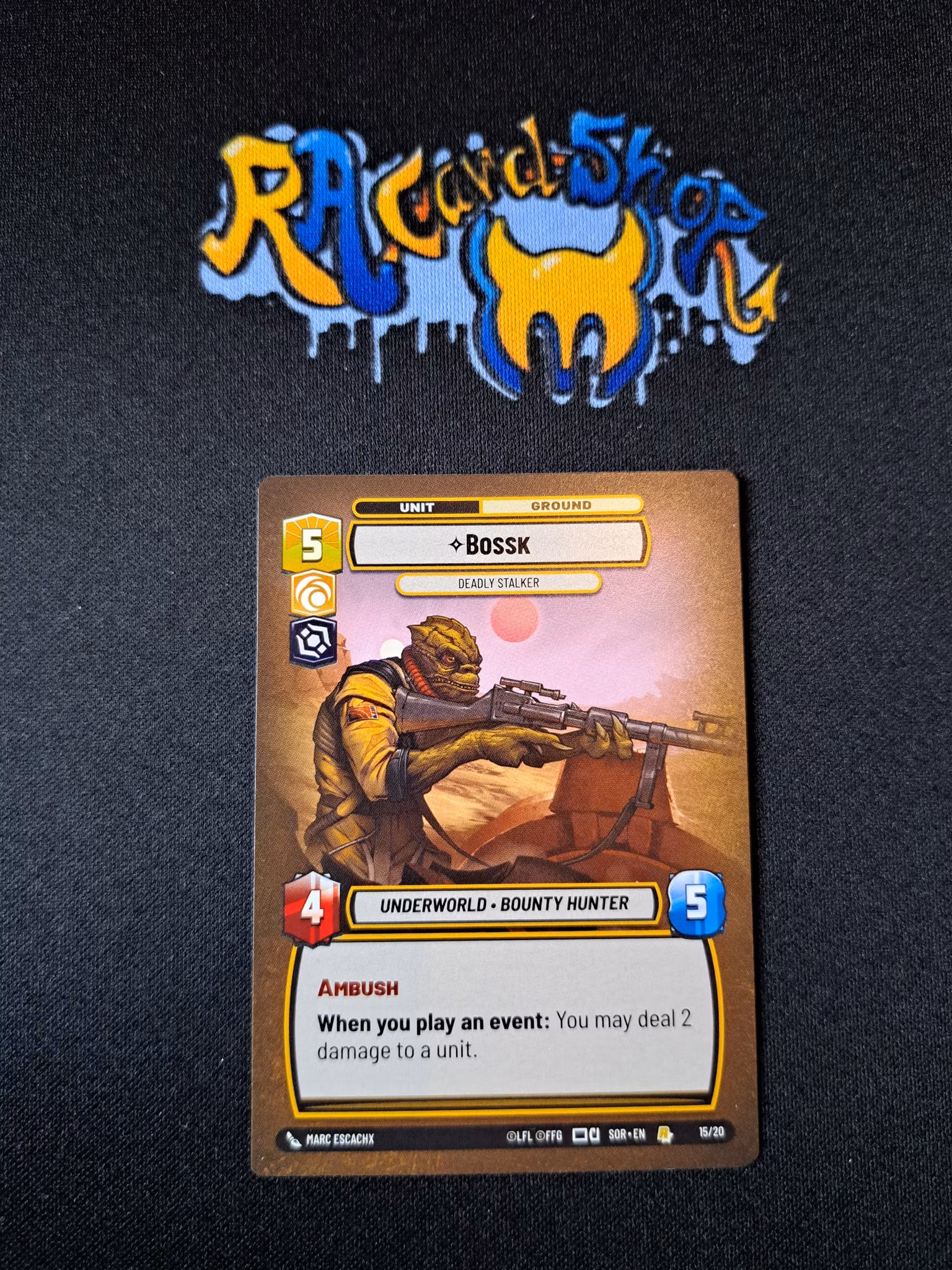 Bossk Rare Hyper 15/20 Weekly Play Promo Star Wars Unlimited SWU