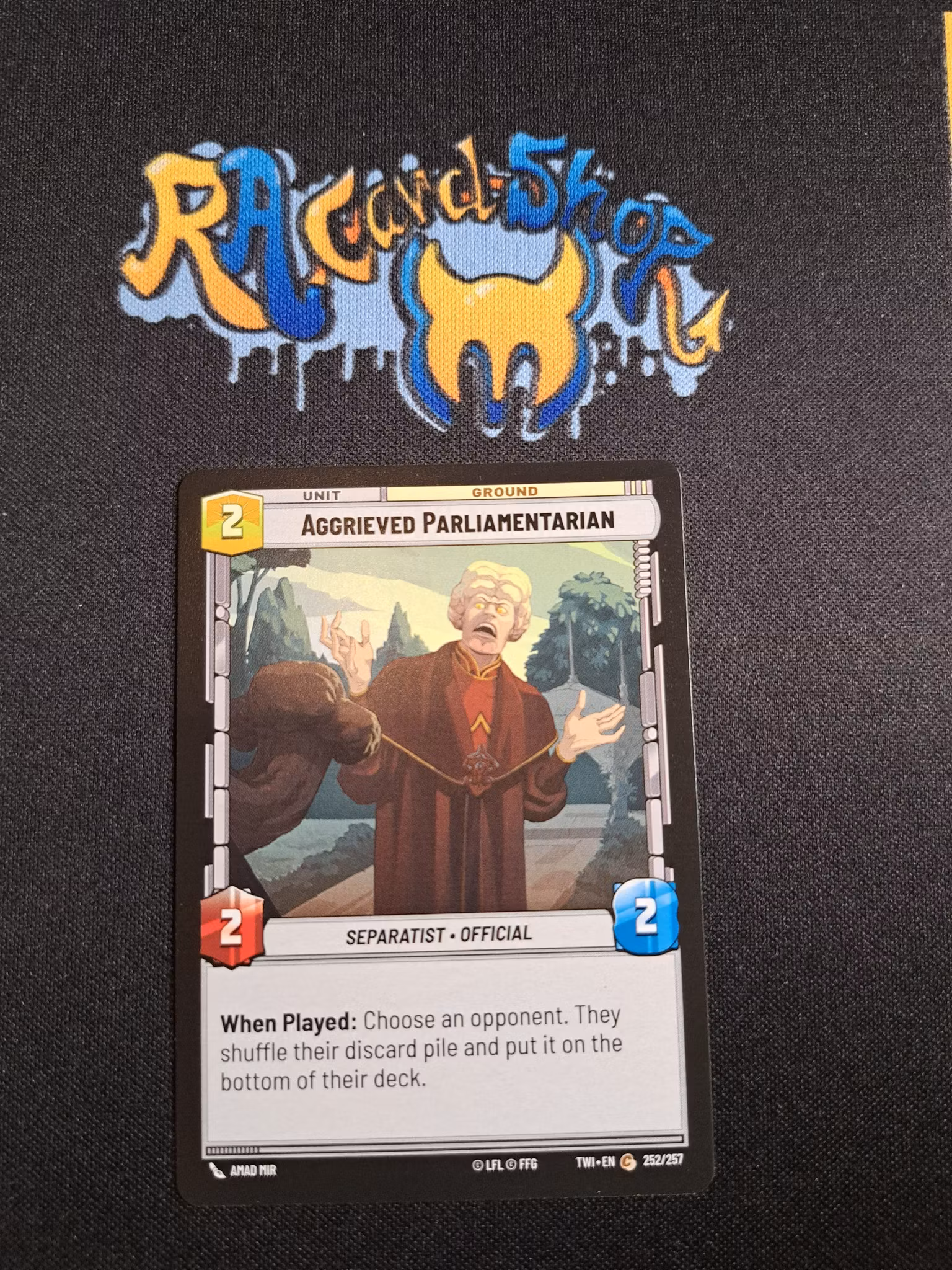 Aggrieved Parlimentarian Common 252/257 Twilight of the Republic (TWI) Star Wars Unlimited TCG
