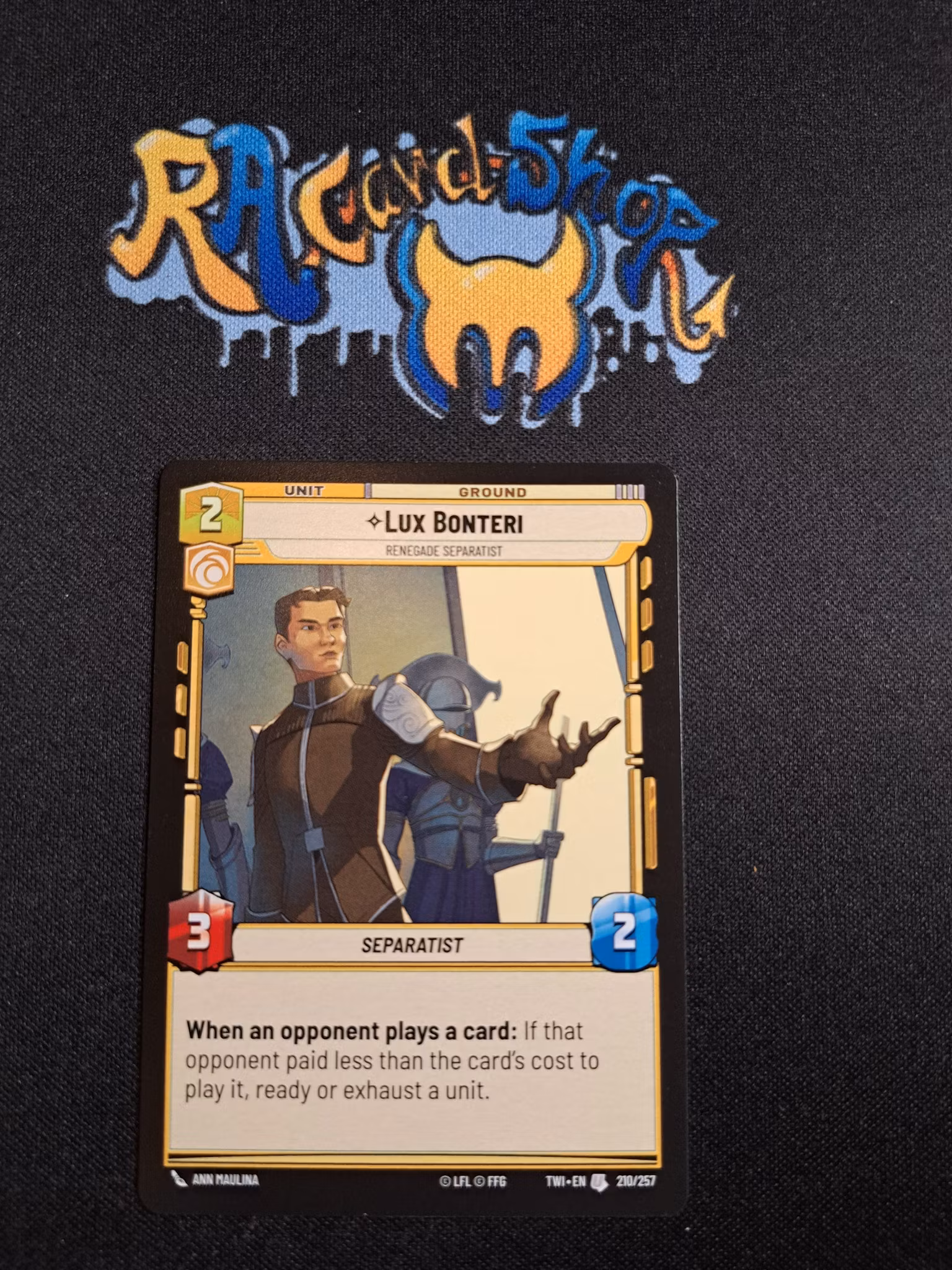 Lux Bonteri Uncommon 210/257 Twilight of the Republic (TWI) Star Wars Unlimited TCG