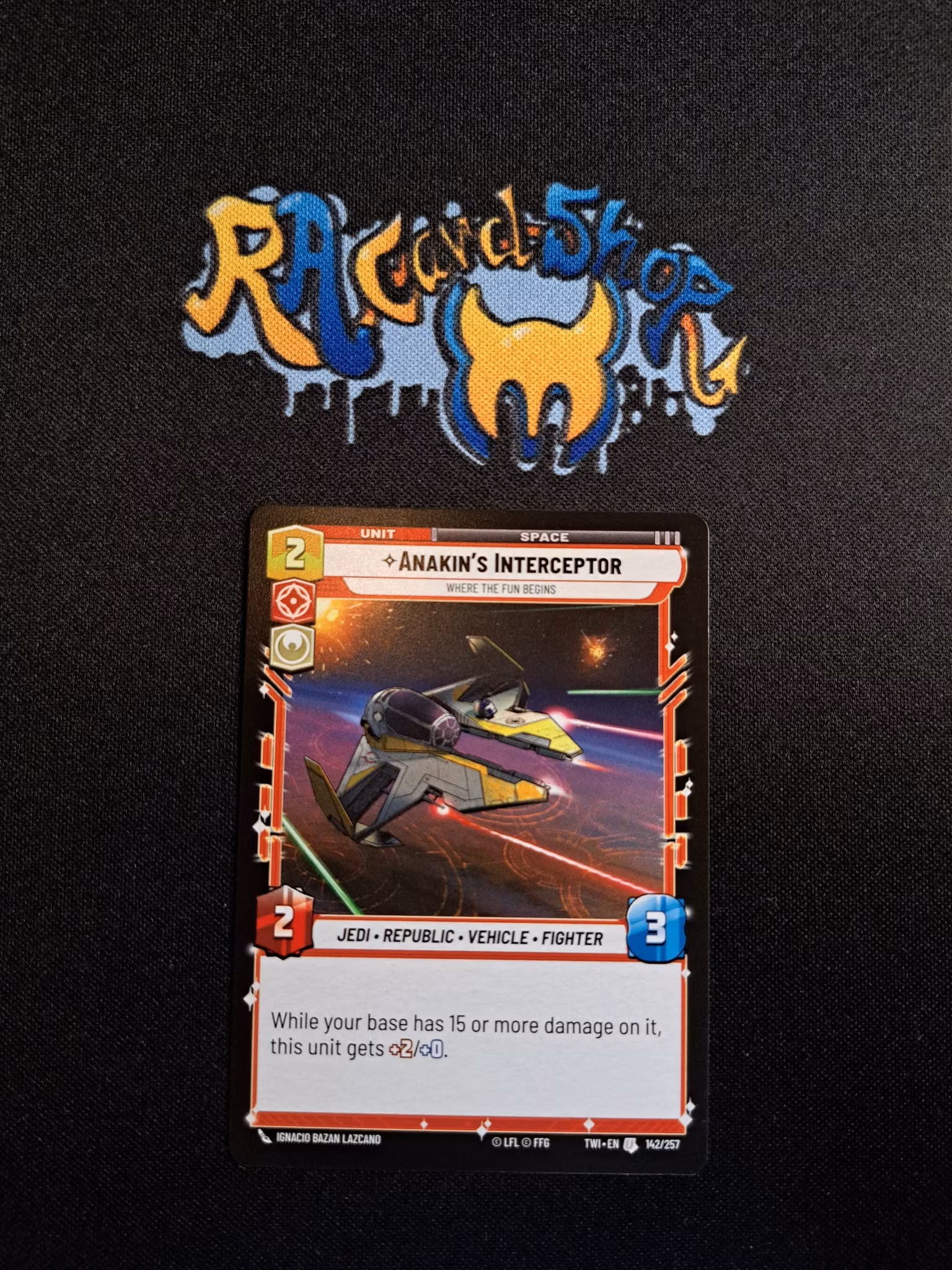 Anakins Interceptor Uncommon 142/257 Twilight of the Republic (TWI) Star Wars Unlimited TCG