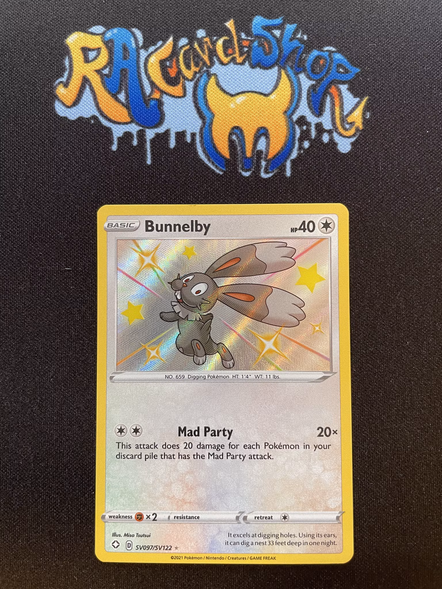 Bunnelby Sv097/Sv122 Shining Fates Pokemon