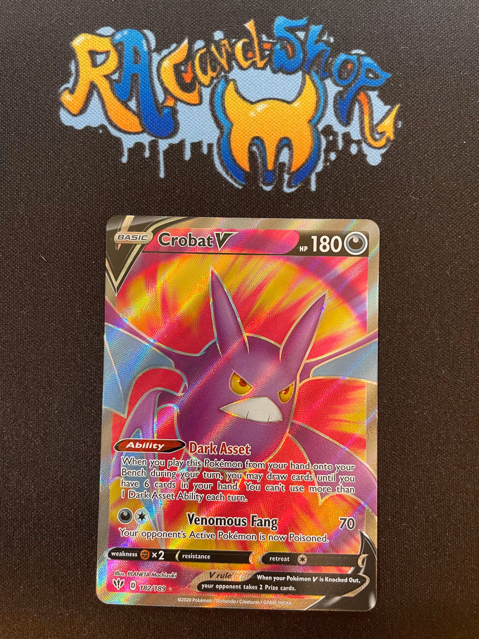 Crobat V Ultra Rare 182/189 Darkness Ablaze Pokemon