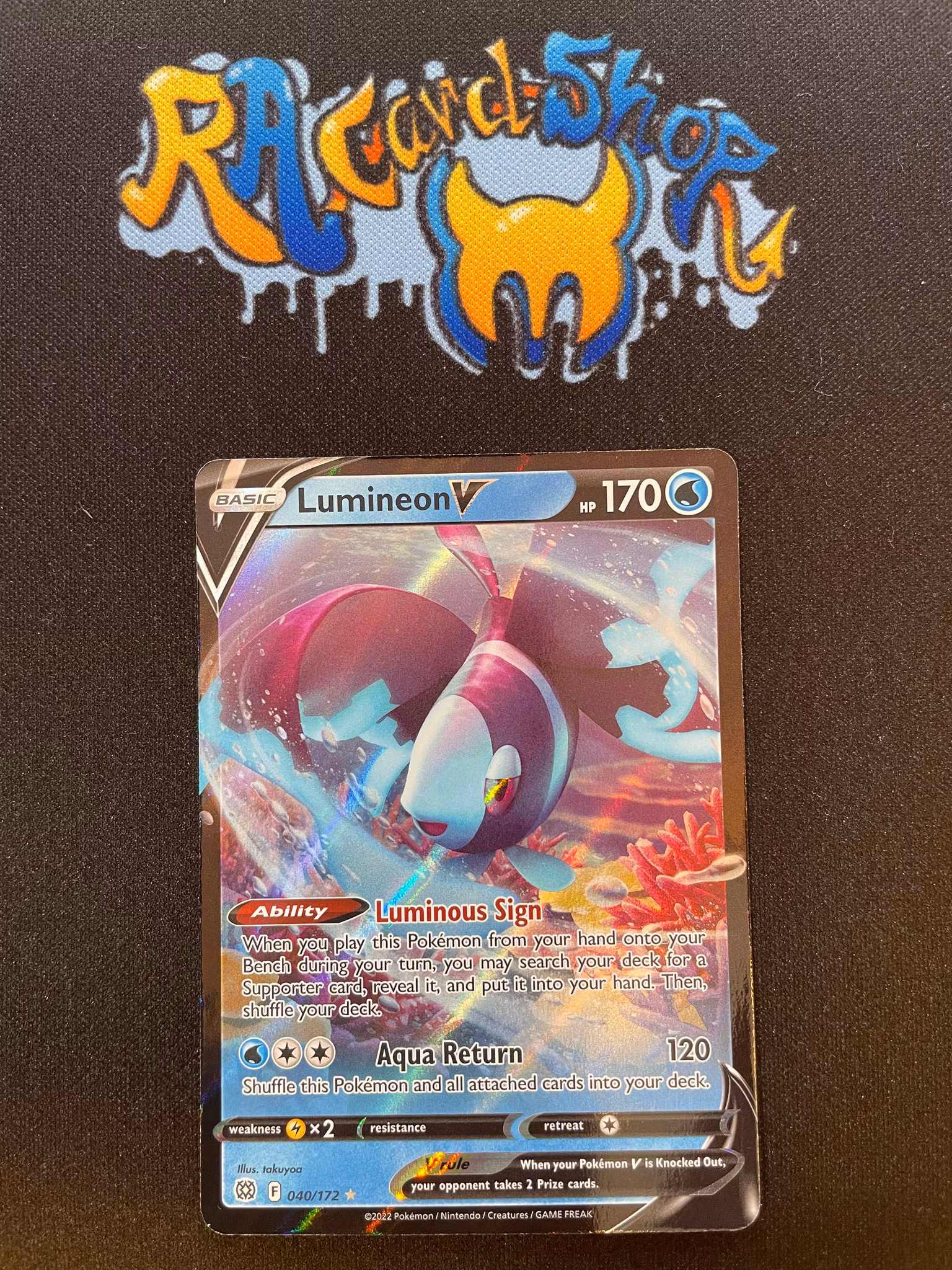Lumineon V Ultra Rare 040/172 Brilliant Stars Pokemon