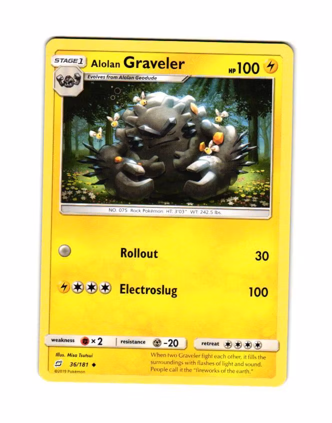 Alolan Graveler Uncommon 36/181 Team Up Pokemon