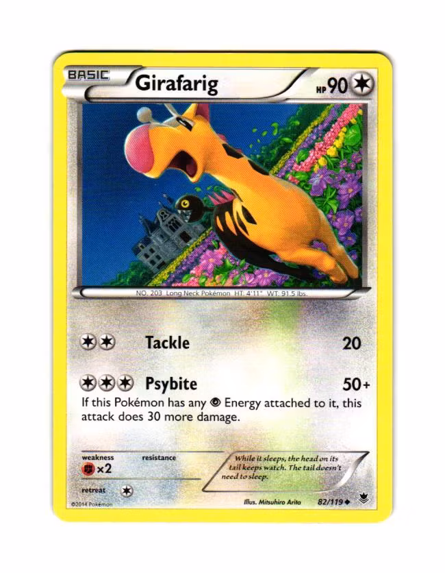 Girafarig Uncommon 82/119 Phantom Forces Pokemon