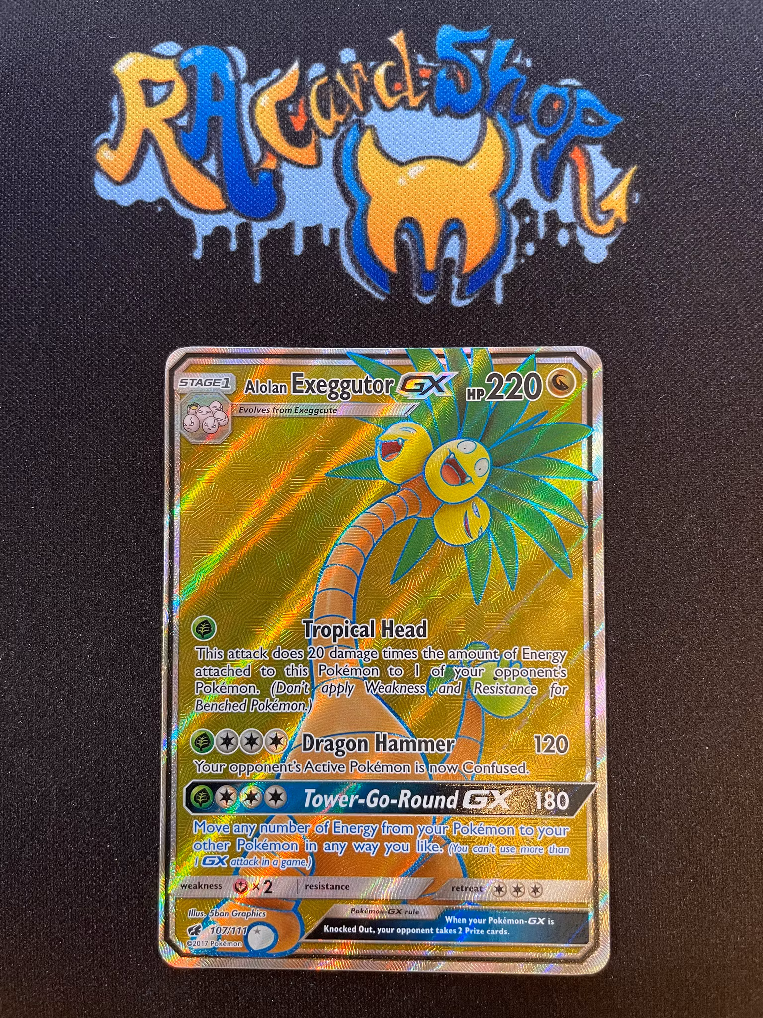 Alolan Exeggutor GX Ultra Rare 107/111 Crimson Invasion Pokemon