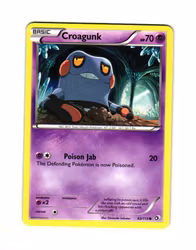 Croagunk Common 62/113 Legendary Treasures Pokemon