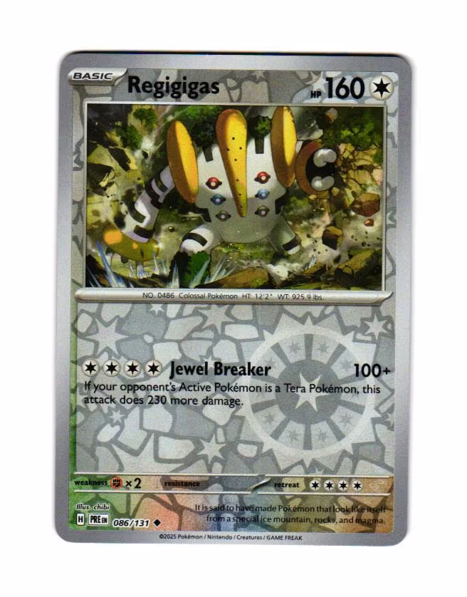 Regigigas Reverse Holo Uncommon 086/133 Prismatic Evolutions Pokemon