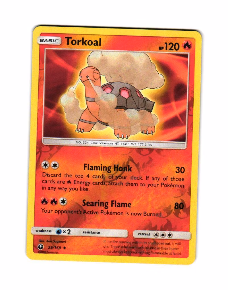 Torkoal Reverse Holo Uncommon 29/168 Celestial Storm Pokemon