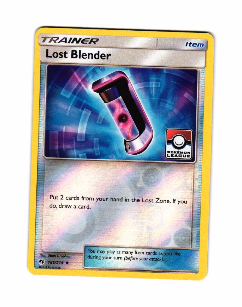 Lost Blender Reverse Holo Uncommon 181/168 Pokemon League Stamp Lost Thunder Pokemon