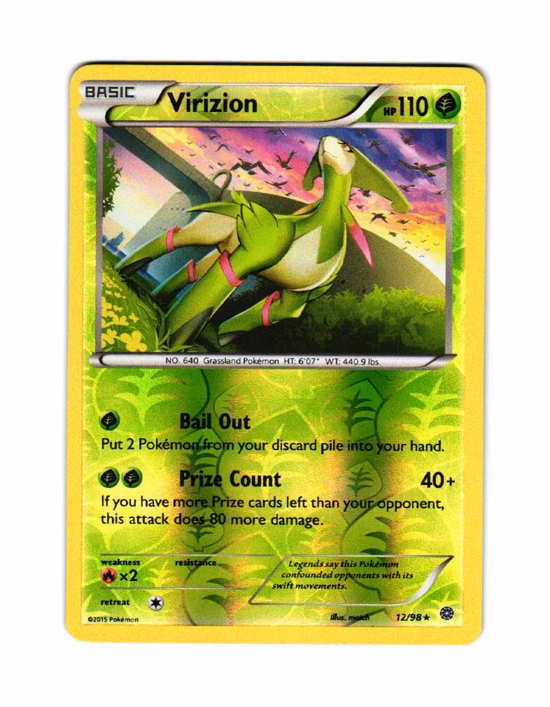Virizion Reverse Holo Rare 12/98 Ancient Origins Pokemon