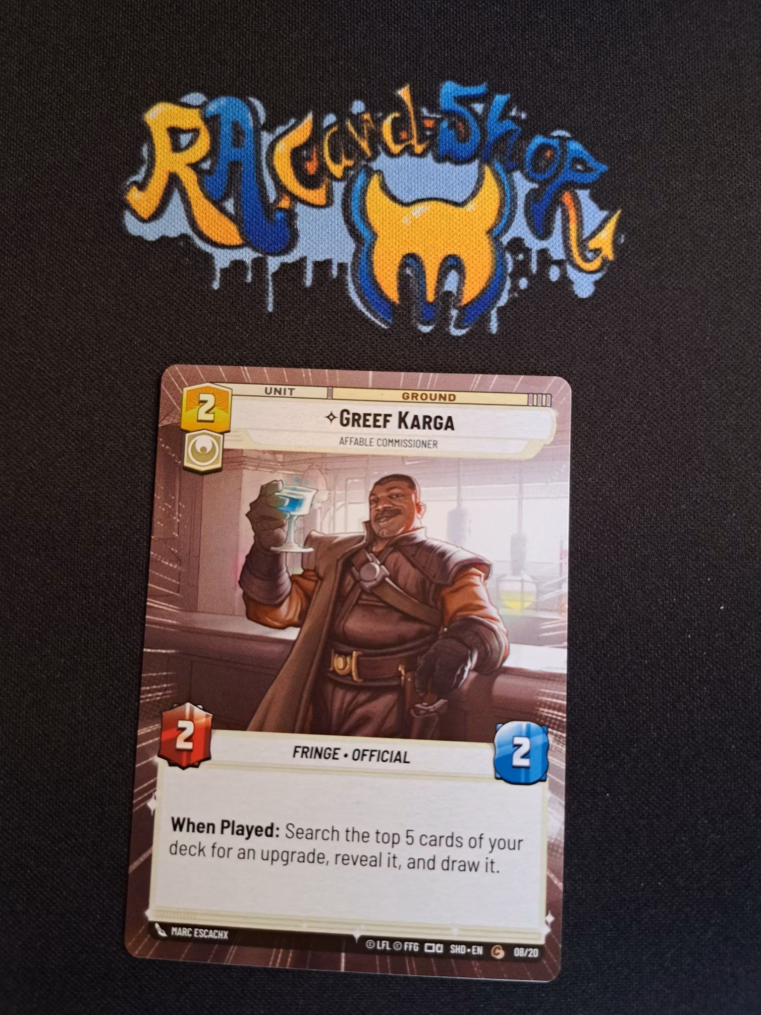 Greef Karga Common Hyper 08/20 Shadows of the Galaxy: Organized Play Star Wars Unlimited SWU