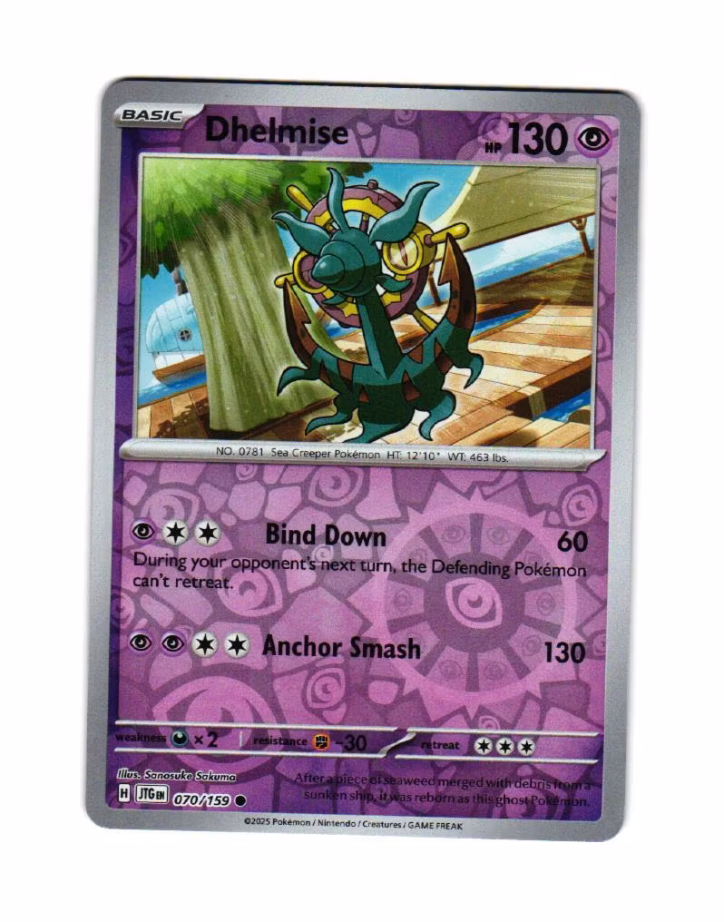 Dhelmise Reverse Holo Common 070/159 Journey Together Pokemon