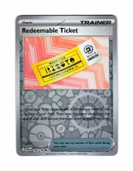 Redeemable Ticket Reverse Holo Uncommon 156/159 Journey Together Pokemon