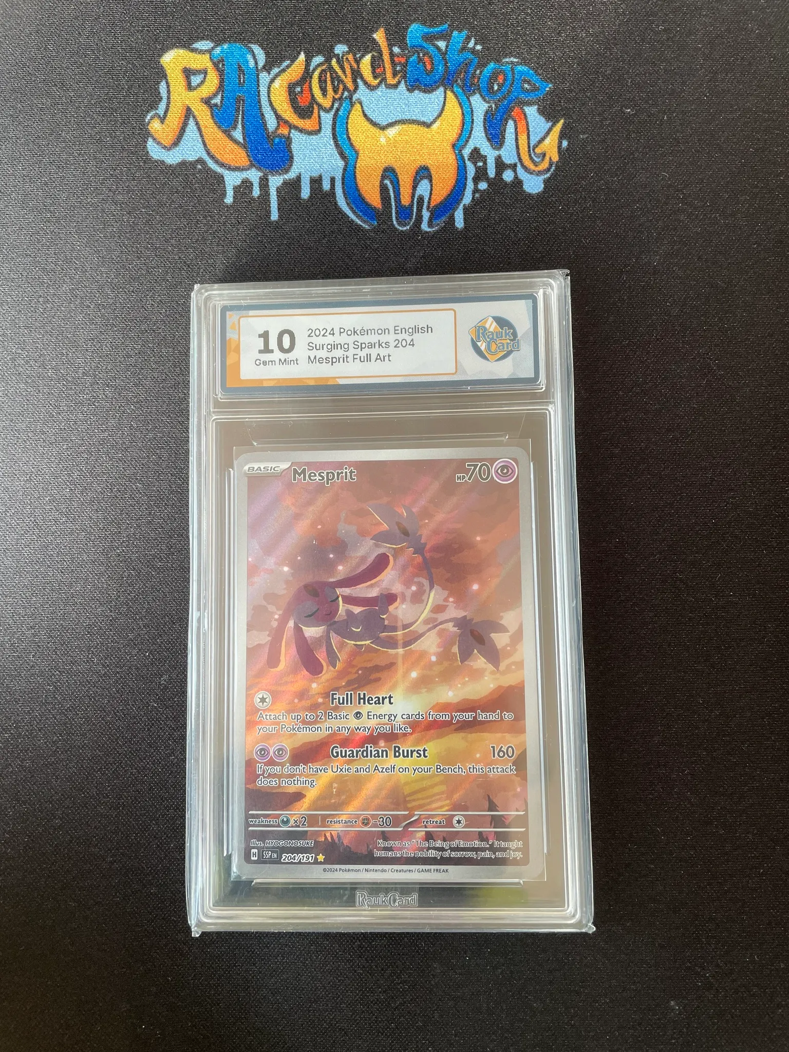 Mesprit Full Art 204 Surging Sparks Pokemon Graded Card 10 Rauk Card ...