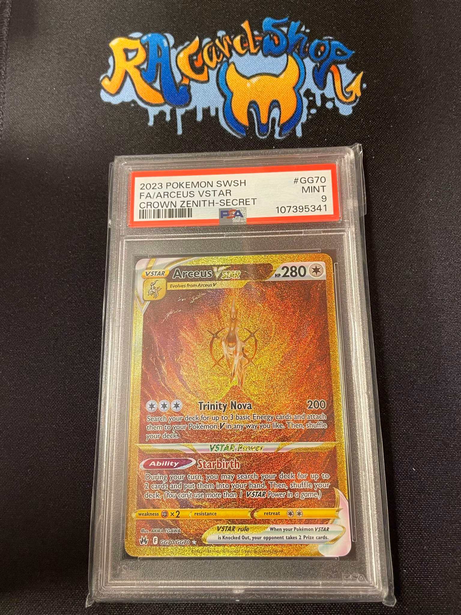 Arceus Vstar GG70 Crown Zenith Pokemon Graded Card 9 Psa