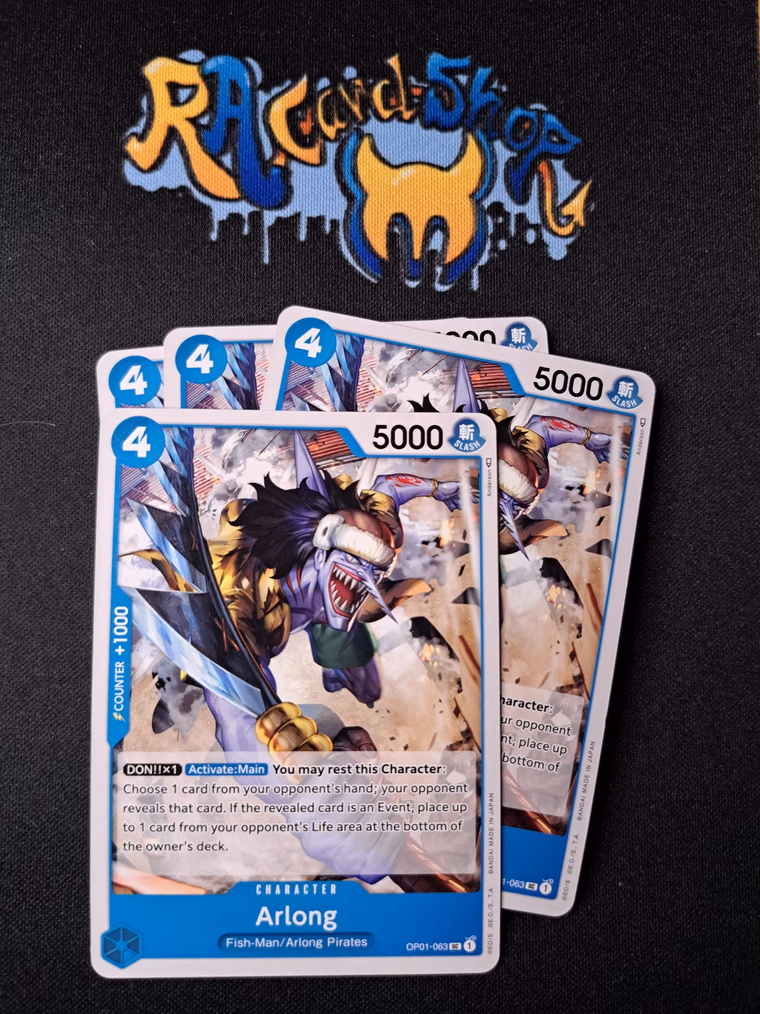 Arlong Uncommon Playset OP01-063 Pre-Errata Romance Dawn One Piece Card Game