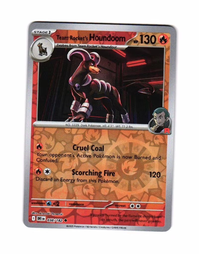 Team Rockets Houndoom Reverse Holo Uncommon 038/182 Destined Rivals Pokemon