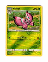Vivillon Reverse Holo Rare 8/131 Forbidden Light Pokemon