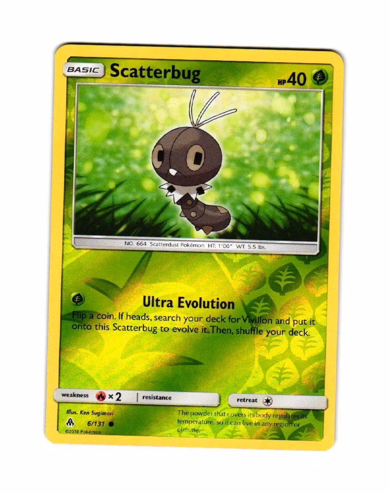 Scatterbug Reverse Holo Common 6/131 Forbidden Light Pokemon
