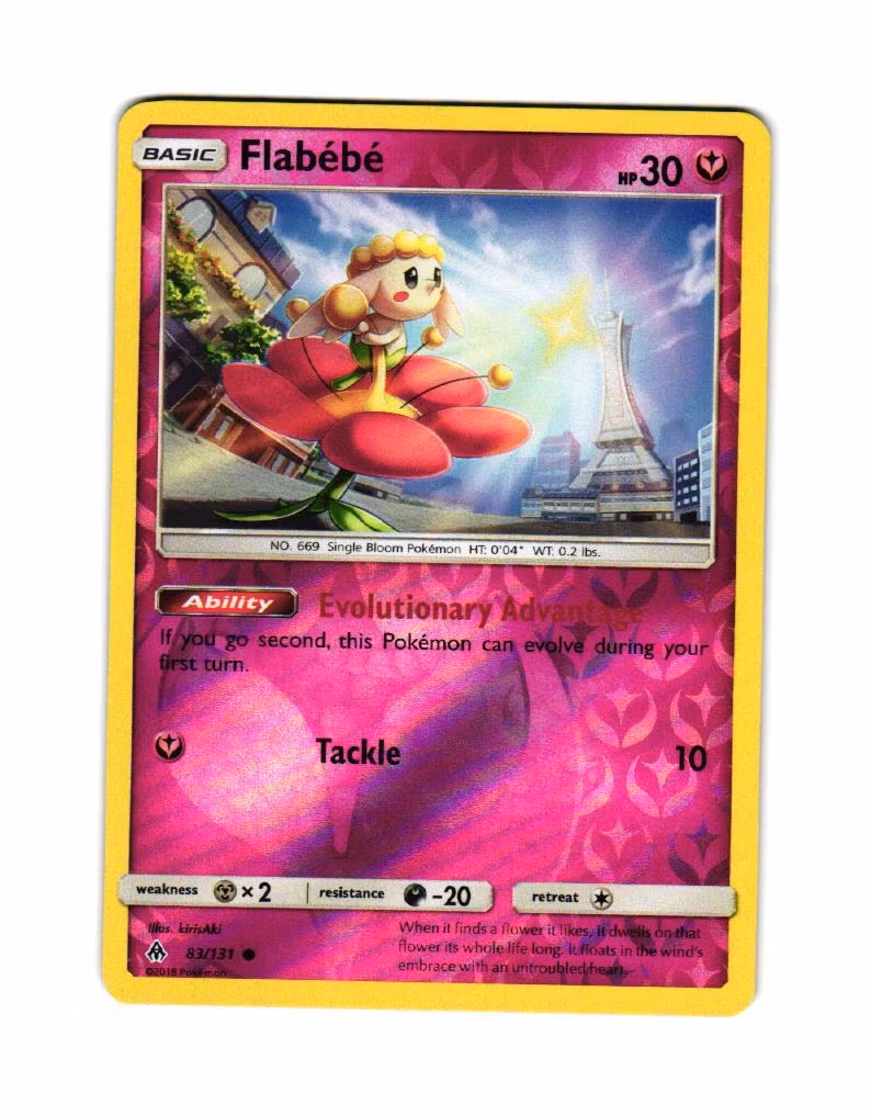 Flabebe Reverse Holo Common 83/131 Forbidden Light Pokemon