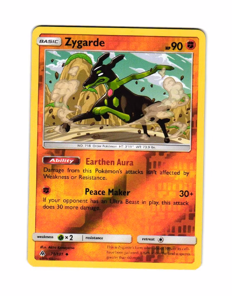 Zygarde Reverse Holo Uncommon 71/131 Forbidden Light Pokemon