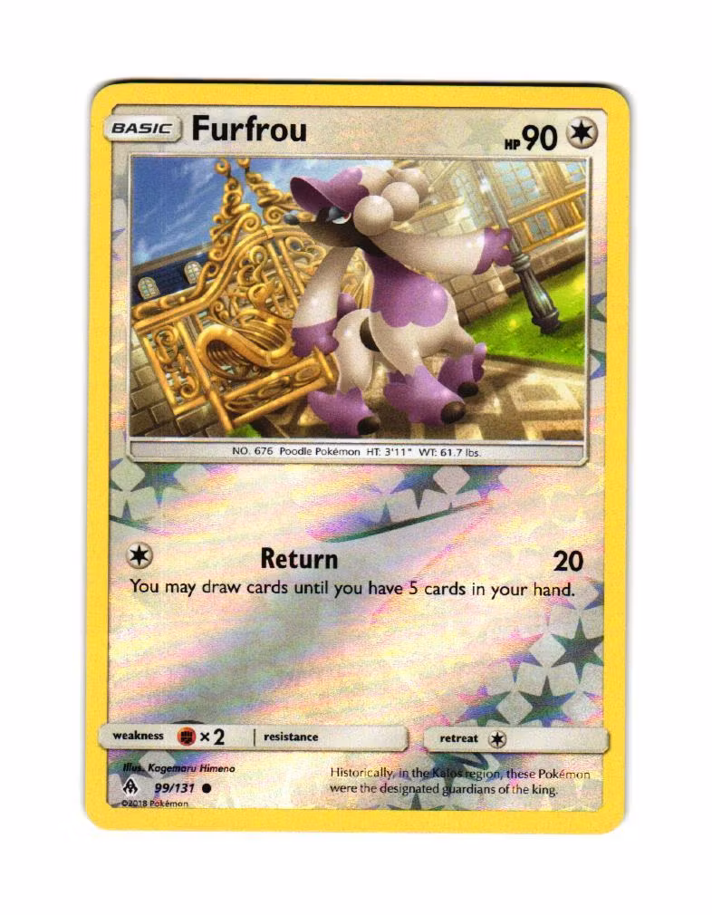 Furfrou Reverse Holo Common 99/131 Forbidden Light Pokemon