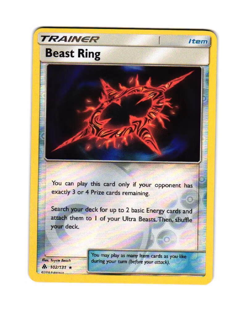 Beast Ring Reverse Holo Rare 102/131 Forbidden Light Pokemon