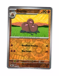 Dugtrio Reverse Holo Uncommon 051/165 Pokemon 151