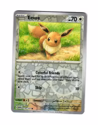 Eevee Reverse Holo Common 133/165 Pokemon 151