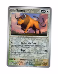 Tauros Reverse Holo Uncommon 128/165 Pokemon 151