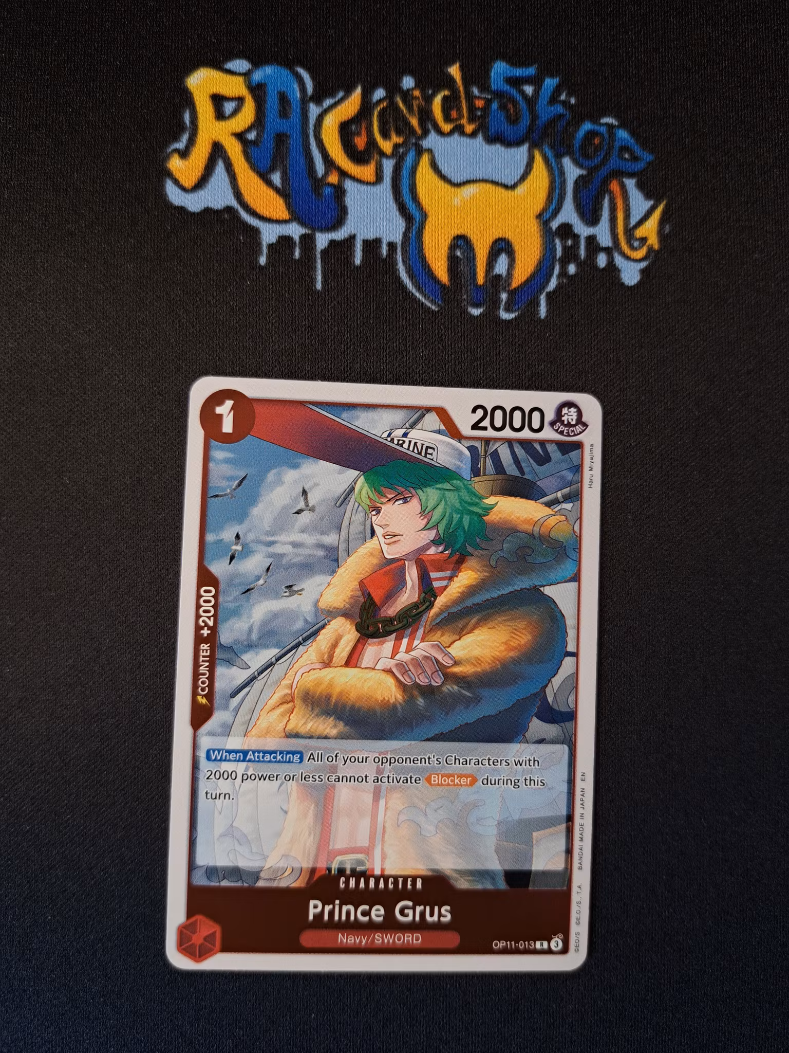 Prince Grus Rare OP11-013 A Fist of Divine Speed One Piece Card Game