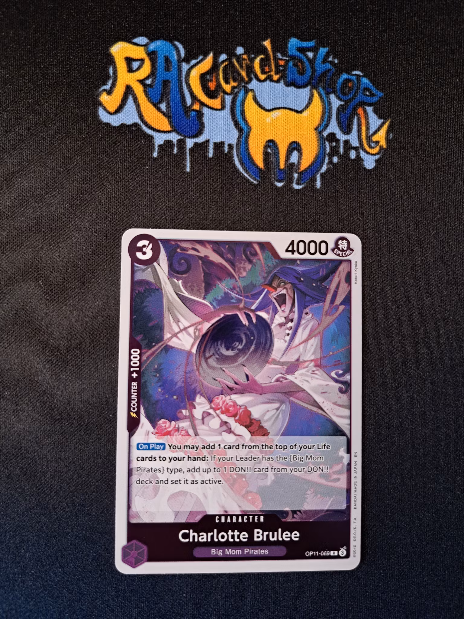 Charlotte Brulee Rare OP11-069 A Fist of Divine Speed One Piece Card Game