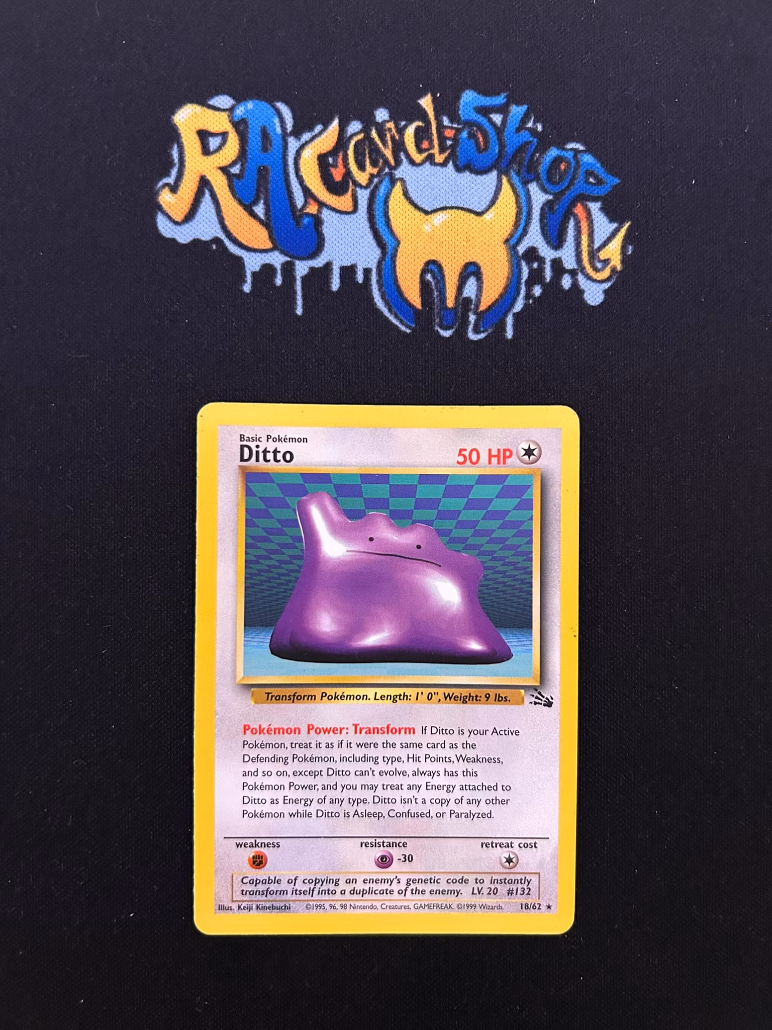 Ditto Rare 18/62 Fossil Pokemon