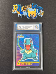 Totodile 158 Topps Johto Series 3 Pokemon Graded Card 6 RaukCard