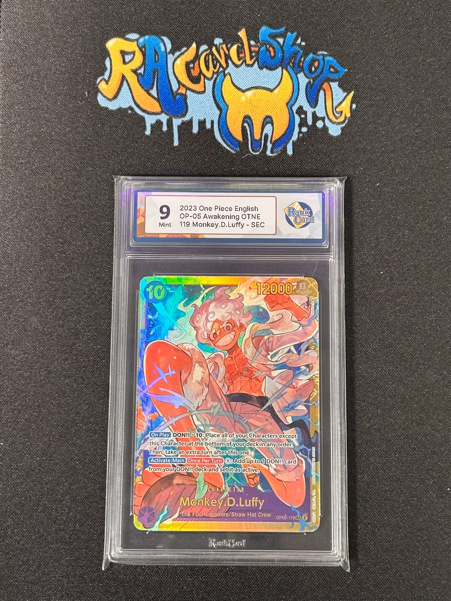 Monkey D Luffy 119 Awakening OTNE One Piece 05 Graded Card 9 RaukCard