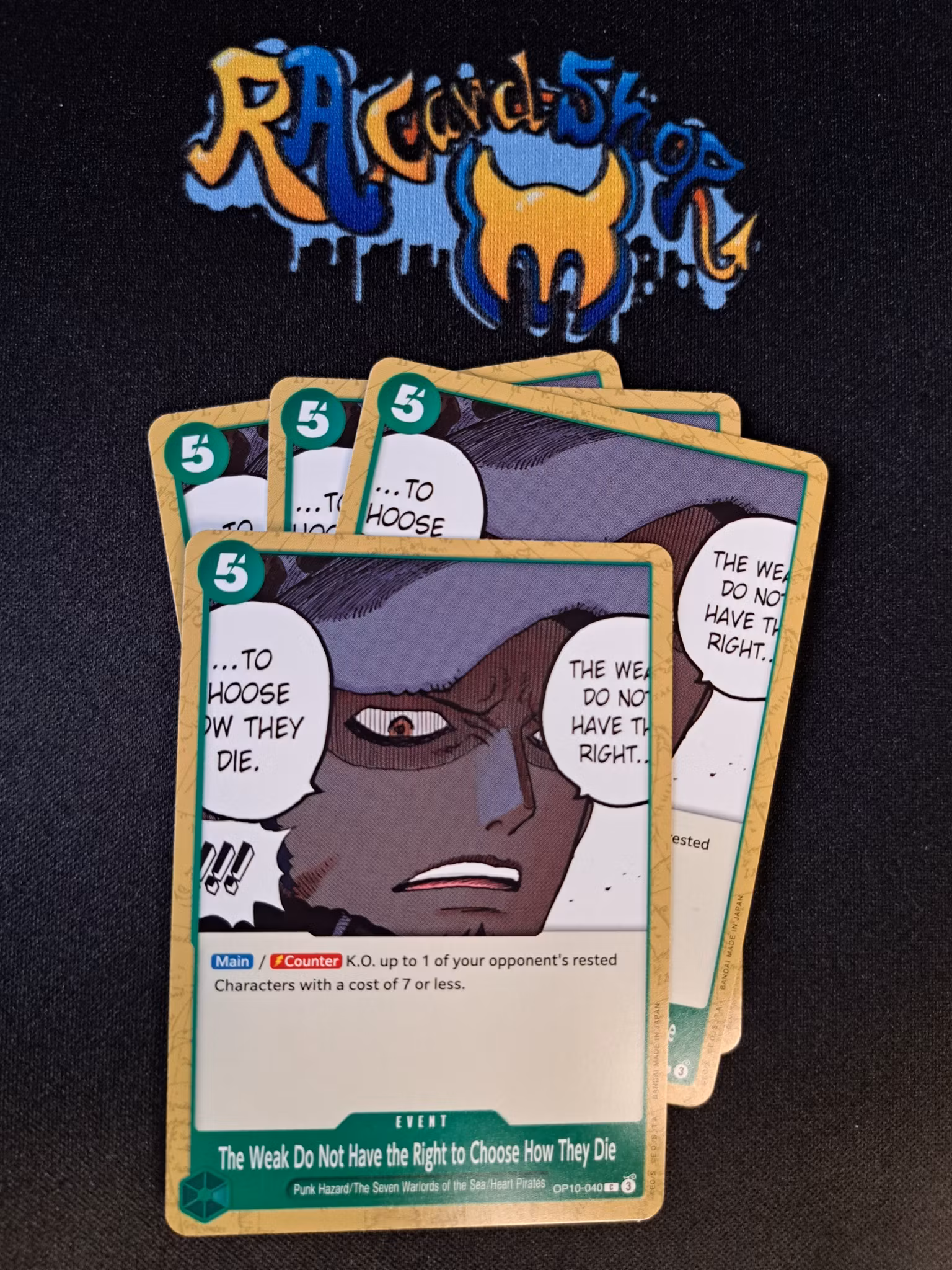 The Weak Do Not Have the Right to Choose How They Die Common Playset OP10-040 Royal Blood One Piece Card Game TCG CCG