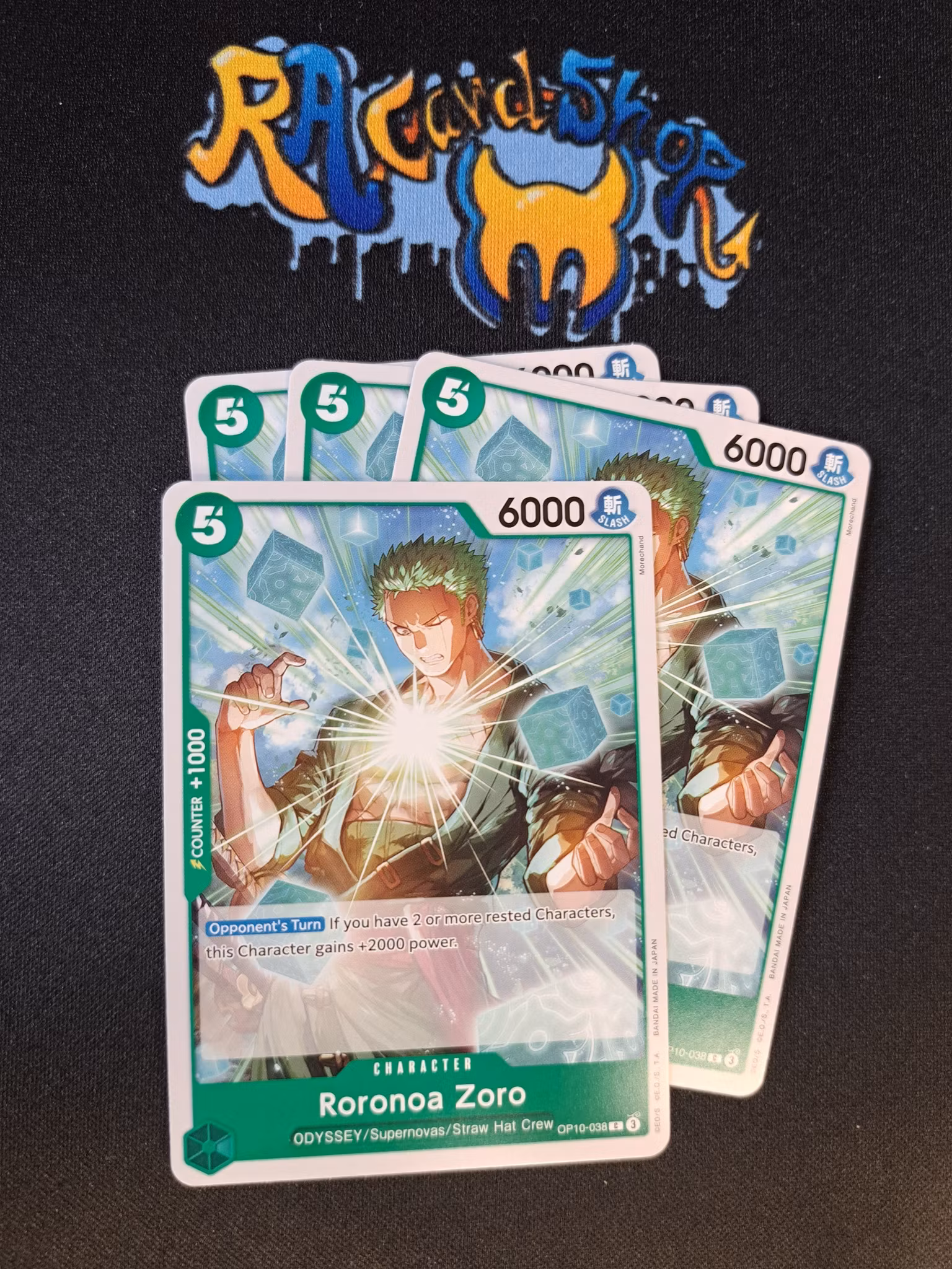 Roronoa Zoro Common Playset OP10-038 Royal Blood One Piece Card Game TCG CCG