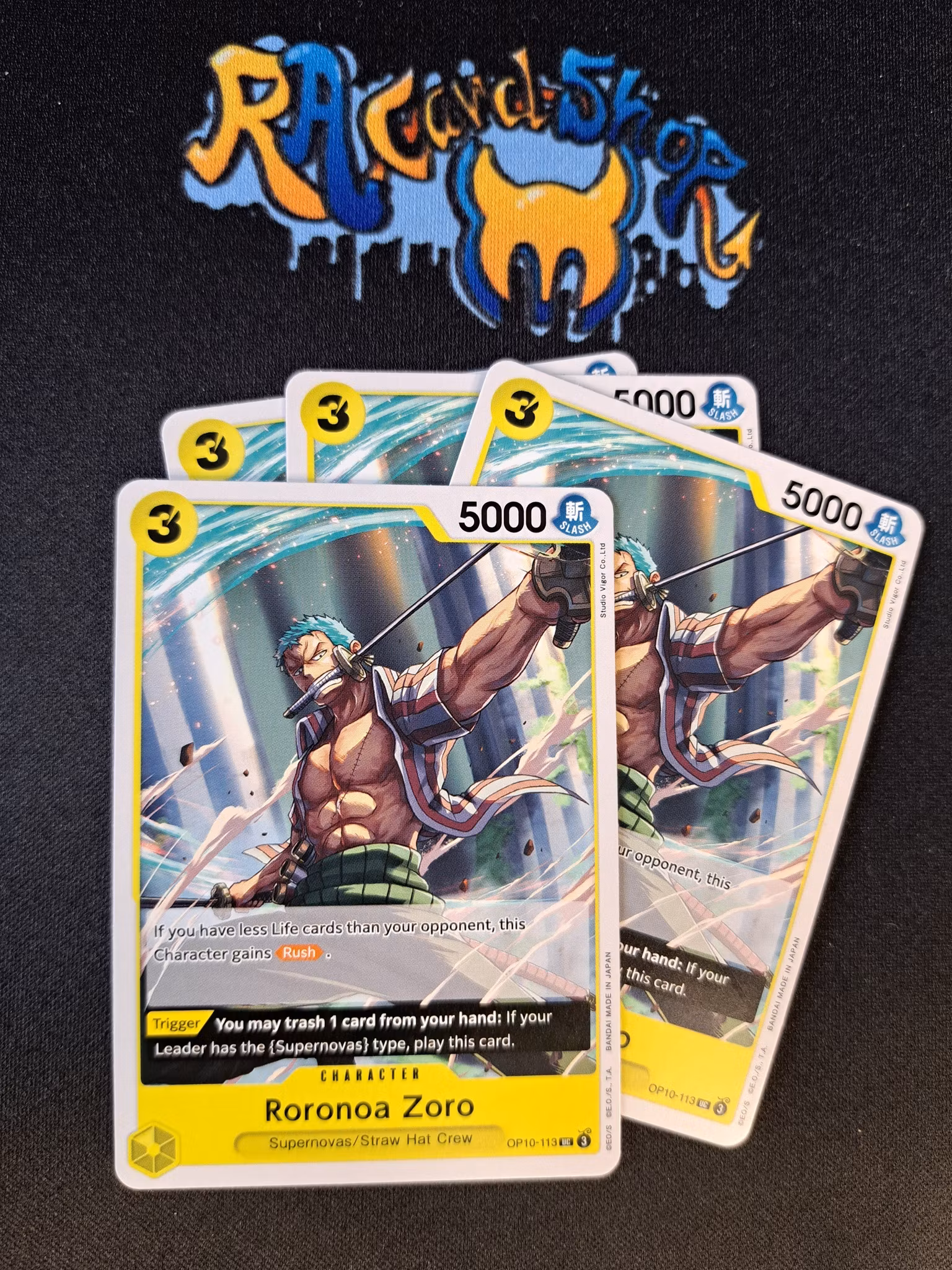 Roronoa Zoro Uncommon Playset OP10-113 Royal Blood One Piece Card Game TCG CCG