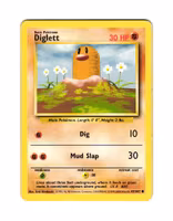 Diglett Common 47/102 Base Set Pokemon
