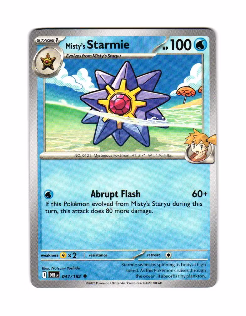 Mistys Starmie Uncmmon 047/182 Destined Rivals Pokemon