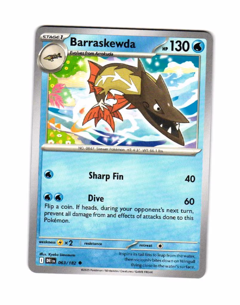 Barraskewda Uncommon 063/182 Destined Rivals Pokemon