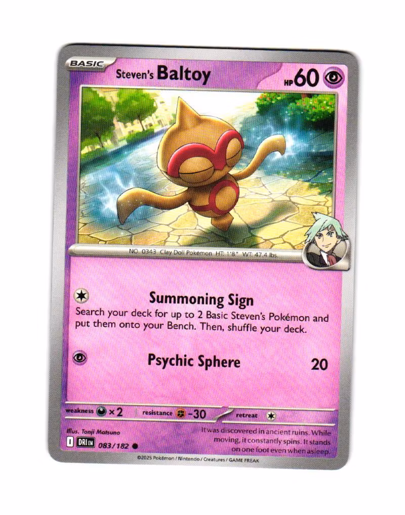 Stevens Baltoy Common 083/182 Destined Rivals Pokemon