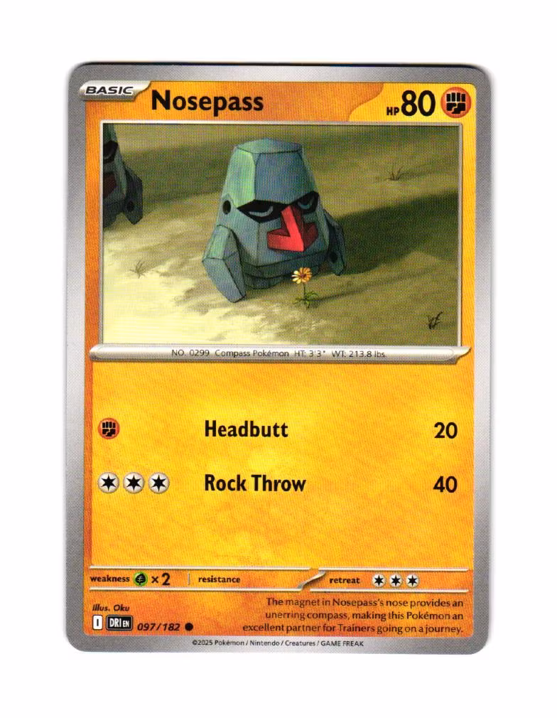 Nosepass Common 097/182 Destined Rivals Pokemon