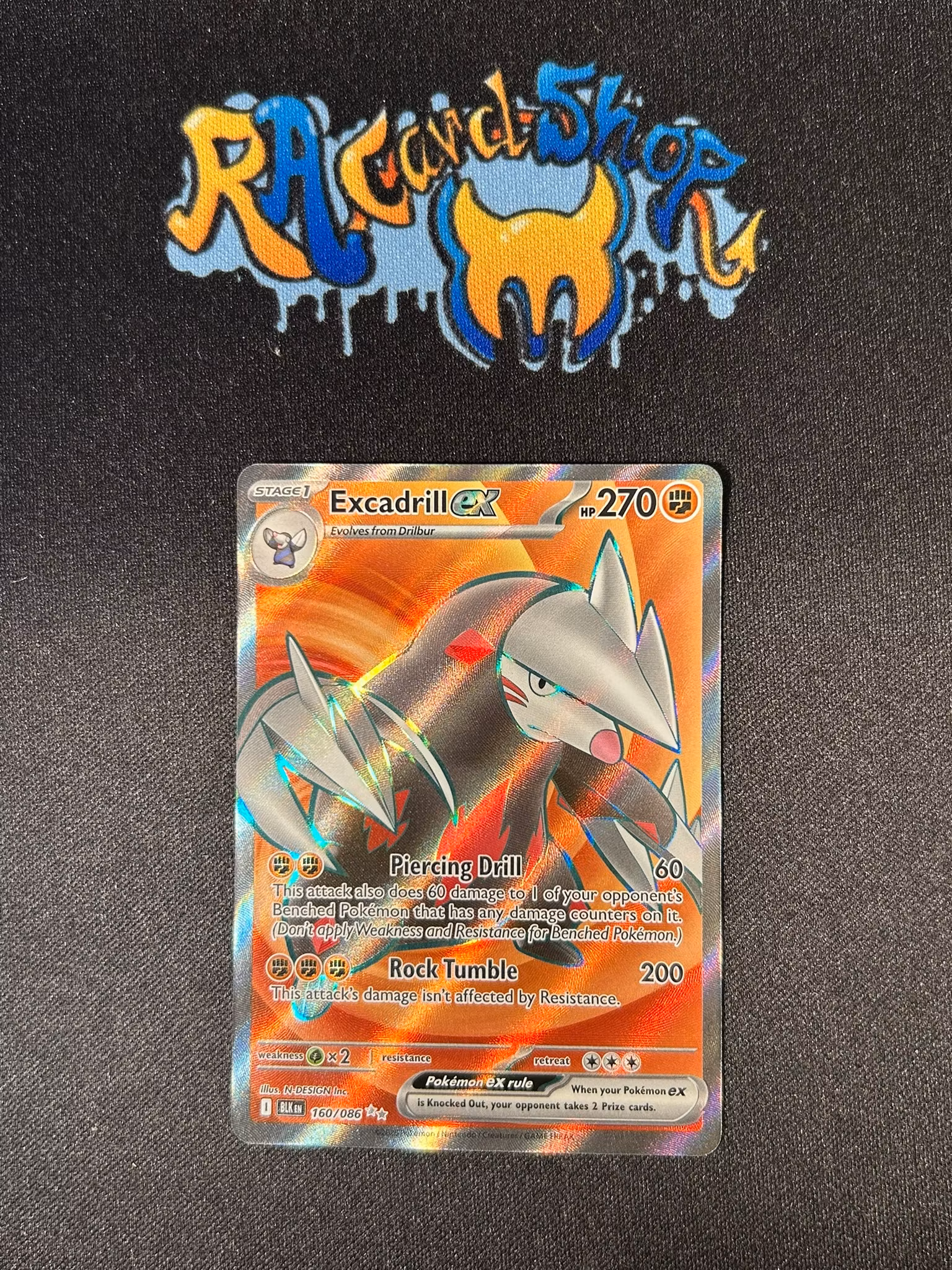 Excadrill ex Ultra Rare 160/086 Black Bolt Pokemon